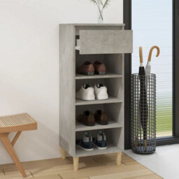 Berkfield Shoe Cabinet Concrete Grey 40X36X105 Cm Engineered Wood - thumbnail 6
