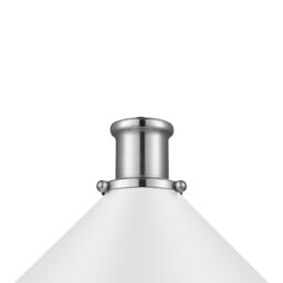 GoodHome Danvers White Brushed Effect Coolie Cone Lamp Shade (D)26Cm - thumbnail 5