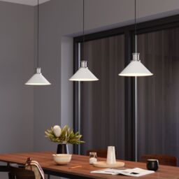 GoodHome Danvers White Brushed Effect Coolie Cone Lamp Shade (D)26Cm - thumbnail 7