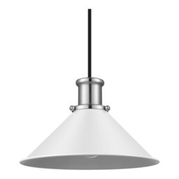 GoodHome Danvers White Brushed Effect Coolie Cone Lamp Shade (D)26Cm - thumbnail 2