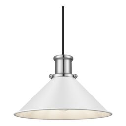 GoodHome Danvers White Brushed Effect Coolie Cone Lamp Shade (D)26Cm - thumbnail 3