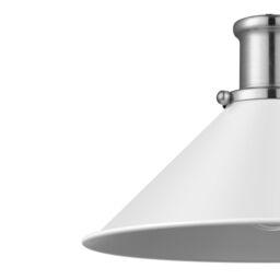 GoodHome Danvers White Brushed Effect Coolie Cone Lamp Shade (D)26Cm - thumbnail 4