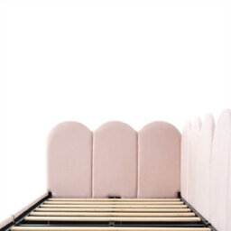 Abrihome Upholstered Bed Daybed With Drawers Storage, 90X190Cm, Bed Frame With Slatted Frame, Velvet, Pink (No Mattress) - thumbnail 6