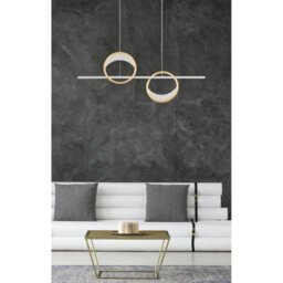 Luminosa Lighting Luminosa Umbra Bar Pendant Ceiling Light Silver Colored 2X Led Dimmable 2700-6500K Remote Control Timer - thumbnail 9