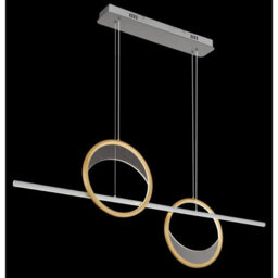 Luminosa Lighting Luminosa Umbra Bar Pendant Ceiling Light Silver Colored 2X Led Dimmable 2700-6500K Remote Control Timer - thumbnail 5