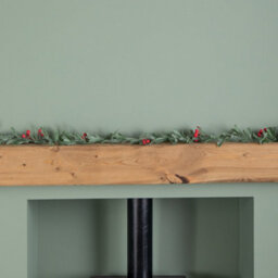 Samuel Alexander 1.90M Festive Garland With Green Seasonal Leaves And Red Berries - thumbnail 7