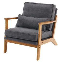 Modern Accent Chair Upholstered Single Lounge Chair Indoor Armchair W/wood Frame - thumbnail 4