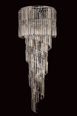 Luminosa Lighting Luminosa Toronto 14 Light Polished Chrome Clear Crystal Flush Fitting - image 1