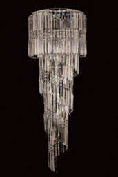 Luminosa Lighting Luminosa Toronto 14 Light Polished Chrome Clear Crystal Flush Fitting - thumbnail 1