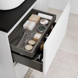 GoodHome Levanna Matt White Freestanding Vanity Unit & Basin Set (W)800mm (H)850mm - thumbnail 7