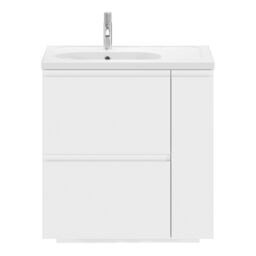 GoodHome Levanna Matt White Freestanding Vanity Unit & Basin Set (W)800mm (H)850mm - thumbnail 2