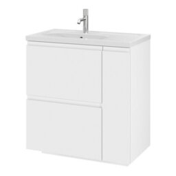 GoodHome Levanna Matt White Freestanding Vanity Unit & Basin Set (W)800mm (H)850mm - thumbnail 1