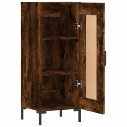Berkfield Modern Sideboard Smoked Oak 34.5X34X90 Cm Engineered Wood - thumbnail 6