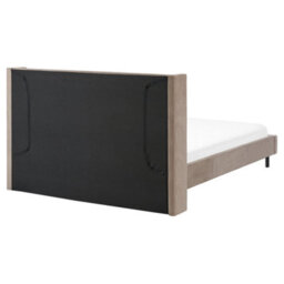 Beliani Bed Velvet Villette 160 X 200 Cm (Eu King Size) Taupe - thumbnail 5