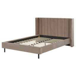 Beliani Bed Velvet Villette 160 X 200 Cm (Eu King Size) Taupe - thumbnail 6