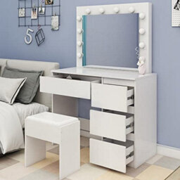 Kosy Koala Dressing Table Makeup Table With 4 Drawers Led Mirror Girls Dresser