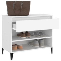 Berkfield Elegant Shoe Cabinet White 70X36X60 Cm Engineered Wood - thumbnail 4