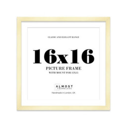 "16X16"" Gold Picture Frame - 16X16"" Square Frame With 15X15"" Mount For 16X16""/15X15"" Pictures Art Deco Style Room Decor, 1 Pack" - thumbnail 1