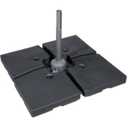Loops 92L Fillable Parasol Base - Water & Sand - 4Pc Cross / X Garden Umbrella Stand