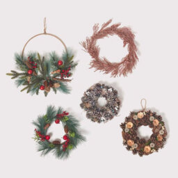Homescapes Glitter Rose Gold Christmas Wreath - thumbnail 5