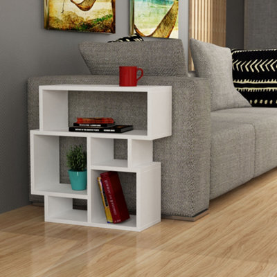 Decortie Karma Modern 5-Compartment Side End Table Living Room White H 60.5Cm - image 1