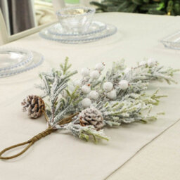 Dibor Snow Dusted White Christmas Decoration Wreath Swag 62Cm - thumbnail 5
