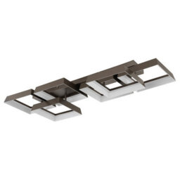 Luminosa Lighting Luminosa Syrakus 6 Square Semi Flush Ceiling Light Matt Coffee Led 3000K - thumbnail 3