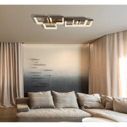 Luminosa Lighting Luminosa Syrakus 6 Square Semi Flush Ceiling Light Matt Coffee Led 3000K - thumbnail 2