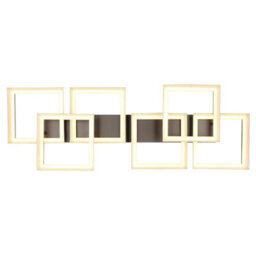 Luminosa Lighting Luminosa Syrakus 6 Square Semi Flush Ceiling Light Matt Coffee Led 3000K - thumbnail 5