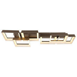 Luminosa Lighting Luminosa Syrakus 6 Square Semi Flush Ceiling Light Matt Coffee Led 3000K - thumbnail 4