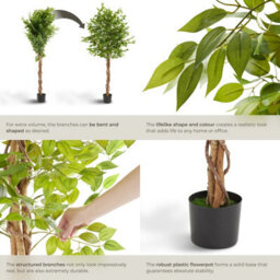 Tectake Artificial Plant - Detailed And Lifelike, Ficus Tree, Low-Maintenance 180 Cm - thumbnail 4