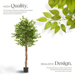 Tectake Artificial Plant - Detailed And Lifelike, Ficus Tree, Low-Maintenance 180 Cm - thumbnail 3