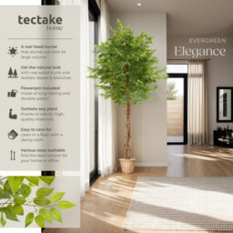 Tectake Artificial Plant - Detailed And Lifelike, Ficus Tree, Low-Maintenance 180 Cm - thumbnail 2