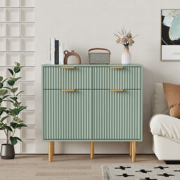 2 Door 2 Drawer Buffet Cabinet,accent Storage Sideboard Cabinet,freestanding Organiser Unit For Living Room,bedroom,hallway - thumbnail 1