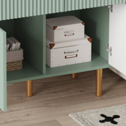2 Door 2 Drawer Buffet Cabinet,accent Storage Sideboard Cabinet,freestanding Organiser Unit For Living Room,bedroom,hallway - thumbnail 4