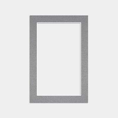 Ak Frames 12X8 Mid Grey Picture Mounts To Fit 10X6 Aperture Size - Mount Board Only (No Frame Included) - image 1