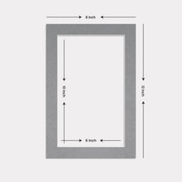 Ak Frames 12X8 Mid Grey Picture Mounts To Fit 10X6 Aperture Size - Mount Board Only (No Frame Included) - thumbnail 3