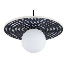 Luminosa Lighting Luminosa Boll Handmade Pendant Ceiling Light Deep Cobalt Blue, White Dots G9, Ip44 - thumbnail 3