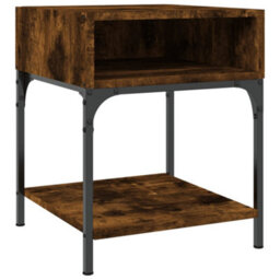 Berkfield Elegant Bedside Table Smoked Oak 40X41X50 Cm Engineered Wood - thumbnail 1