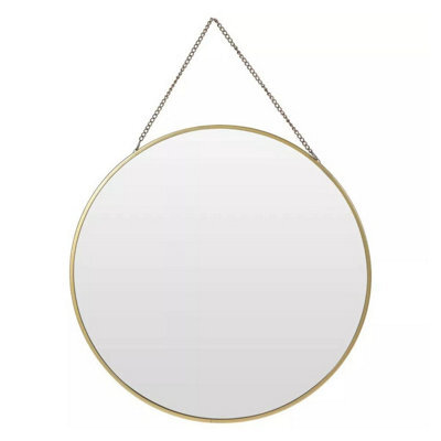 Urbn-Living Gold - 30Cm Gold Or Black Round Hanging Wall Mirror - image 1