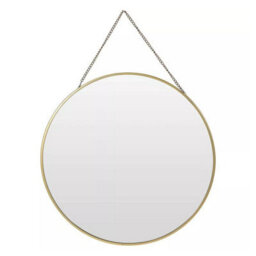 Urbn-Living Gold - 30Cm Gold Or Black Round Hanging Wall Mirror