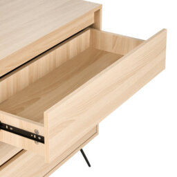 Wyld And Coco Homelux 6 Drawer Chest Light Brown 160 X 40 Cm Minimalist Storage - thumbnail 8