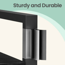 LEDREM 5 Tier Shelf Bookcase Storage Unit With Steel Frame For Living Room Office Entrance Industrial Style - thumbnail 7