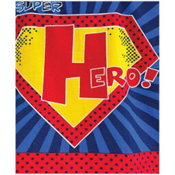 Home & Living Childrens/kids Superhero Microfibre Hooded Towel Blue/red/yellow (One Size)
