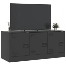 Walplus Tv Cabinet Black 99X39X44 Cm Steel - thumbnail 5