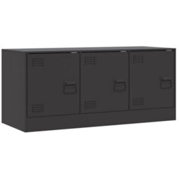Walplus Tv Cabinet Black 99X39X44 Cm Steel - thumbnail 2
