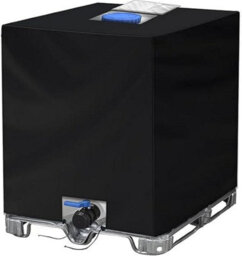 Tarpaulin For 1000 L Ibc Tank, Uv Protection, Weatherproof, 210D Windproof Fabric, 120 X 100 116 Cm, Black - thumbnail 1
