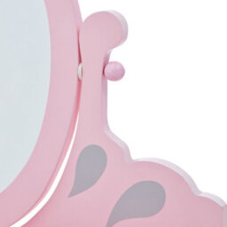 Teamson Kids Play Vanity Table Set, Children's Dressing Table With Mirror & Stool, Little Princess Rapunzel - Pink/grey - thumbnail 7