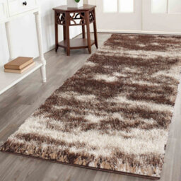 Modern Soft Two Tone Shimmer Shaggy Area Rugs Bronze 160X230 Cm - thumbnail 8