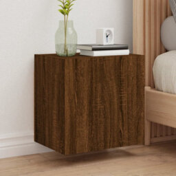Walplus Tv Wall Cabinets 2 Pcs Brown Oak 40.5X30X40 Cm Engineered Wood - thumbnail 1